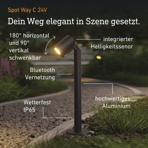 STEINEL Online Shop Spot Way C 24V ohne Bewegungsmelder, mit Bluetooth
